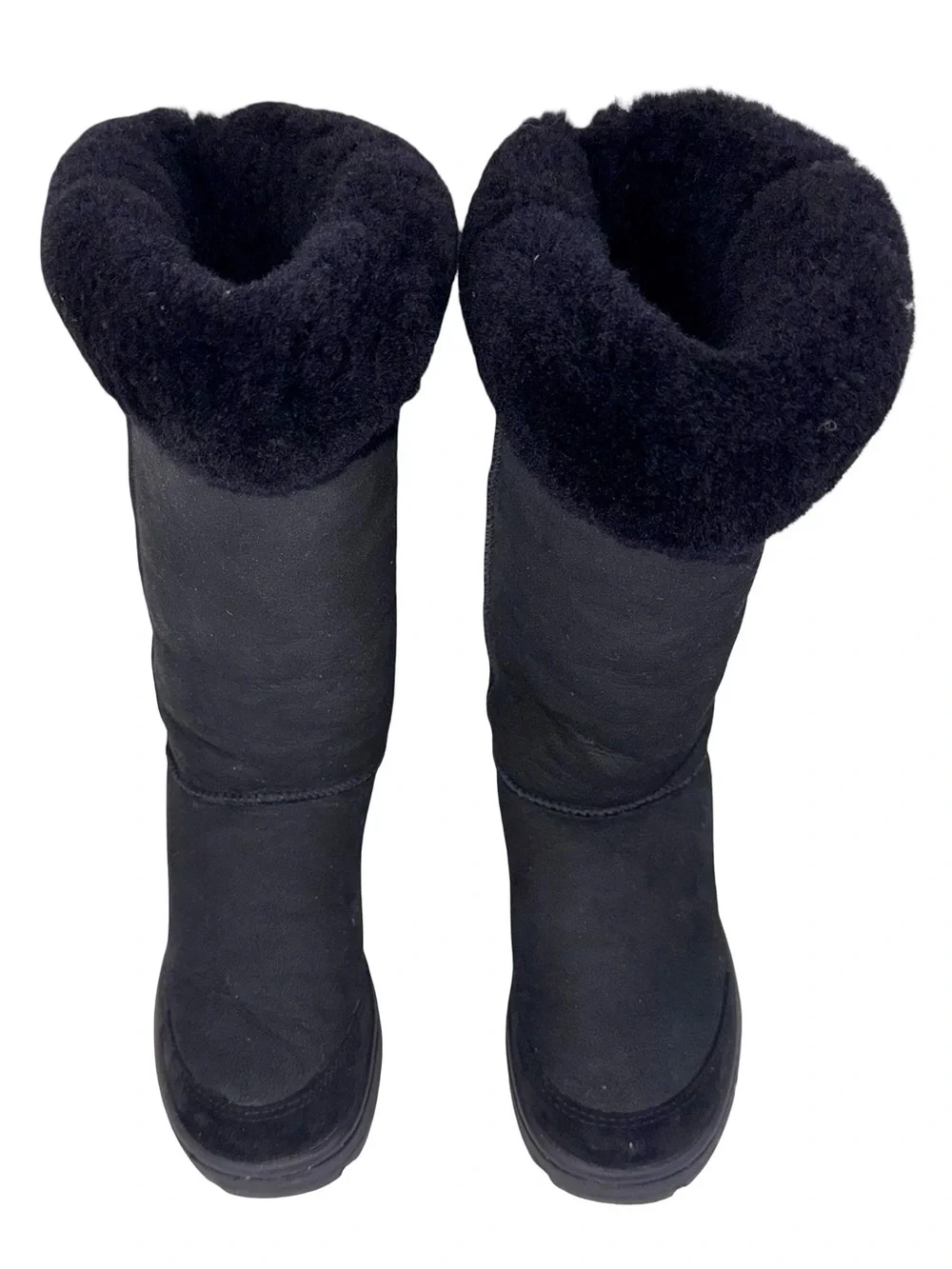 UGG ULTIMATE TALL BRAID BOOTS IN BLACK
